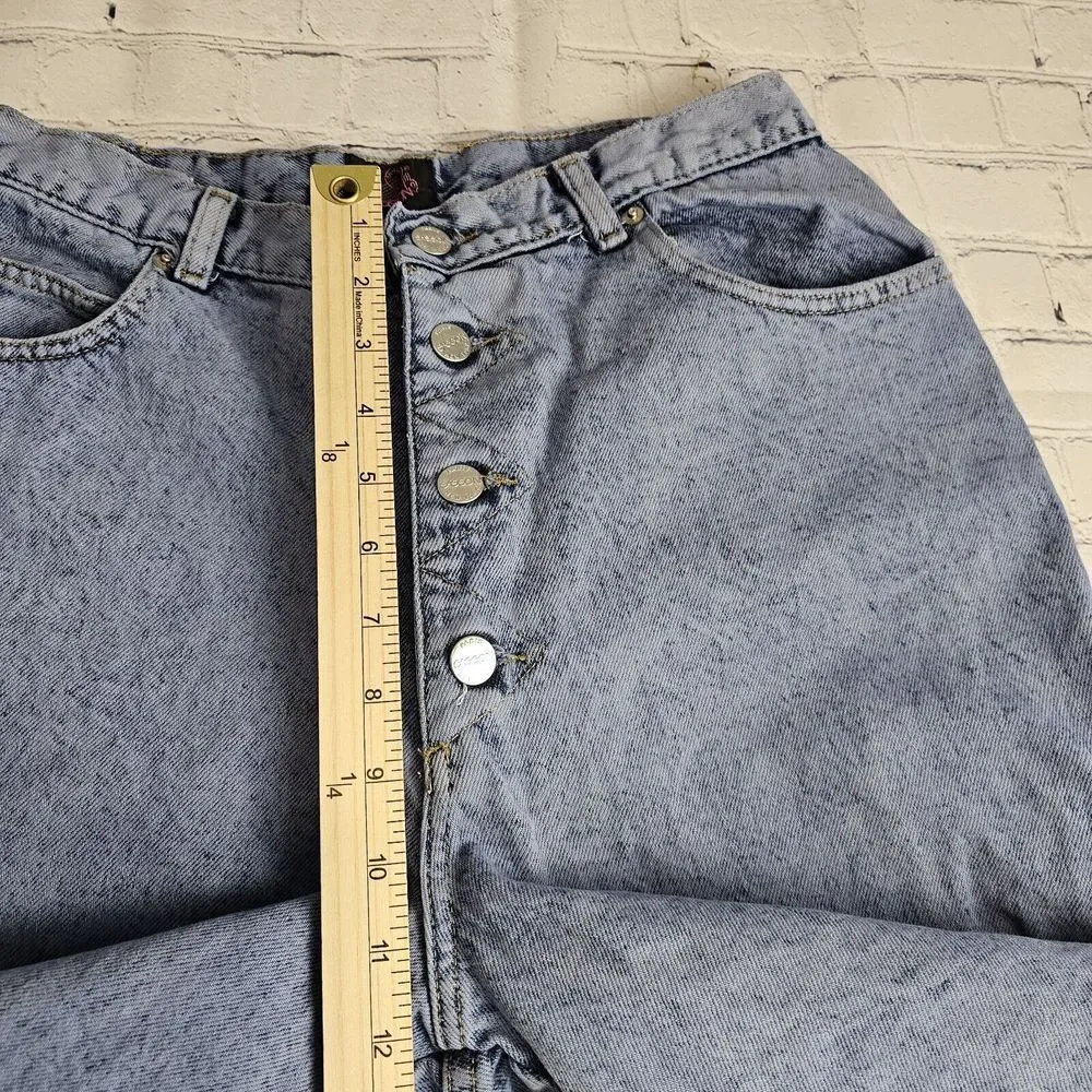 Vintage Sasson‎ Jeans Size 6 Button Fly High Rise Tapered Mom Skater Acid Wash